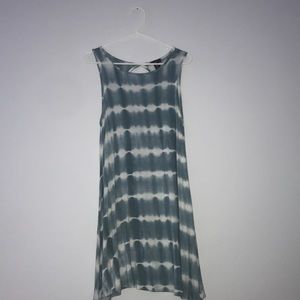 Blue and white tie dye dress